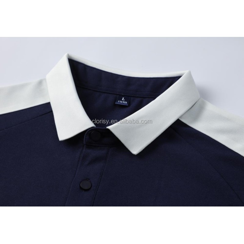 Custom Logo Solid T-Shirt XL Size Short-Sleeved for Polo for Work 100% Polyester Plain Dyed Knitted Corporate Cultural Clothing