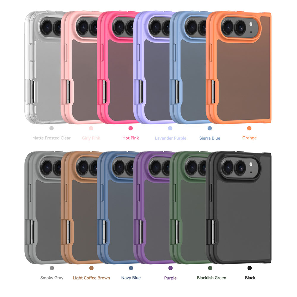 Transparent Matte Finish Shockproof TPU+PC Phone Case for 18 Fold 2026 Two Pieces Support Custom Logo OEM