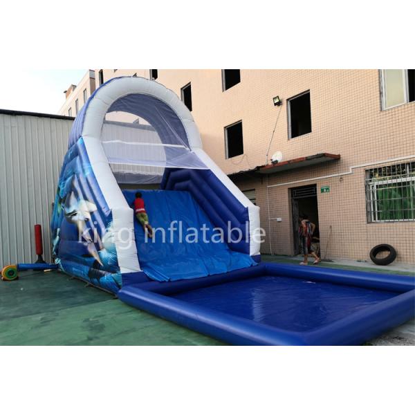 Full Printing Shark Theme 8.5m By 3m Inflatable Water Slide