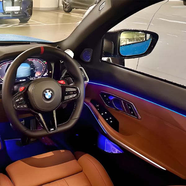 BMW Vehicle Specific Ambient LED Interior Light Kit with Plug and Play Installation and Multi-Color Customizable OEM Integration