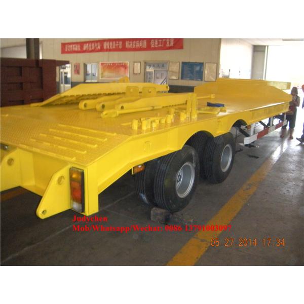3 Axles 60t Low Bed Full Trailers For Heavy Machinery Transport