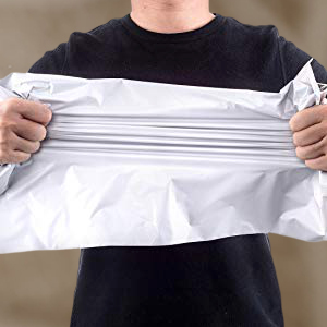 Eco-Friendly Waterproof Durable Grey/White PLA Biodegradable Courier Bags,100% Compostable And Biodegradable Courier Env