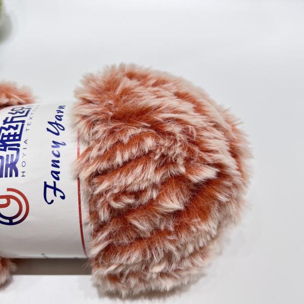 1/0.65NM 100% Polyester Soft Comfortable Fur Yarn For Knitting