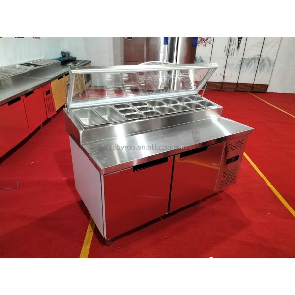 Restaurant Refrigerated Salad Table Countertop Sandwich Salad Prep Table Customized