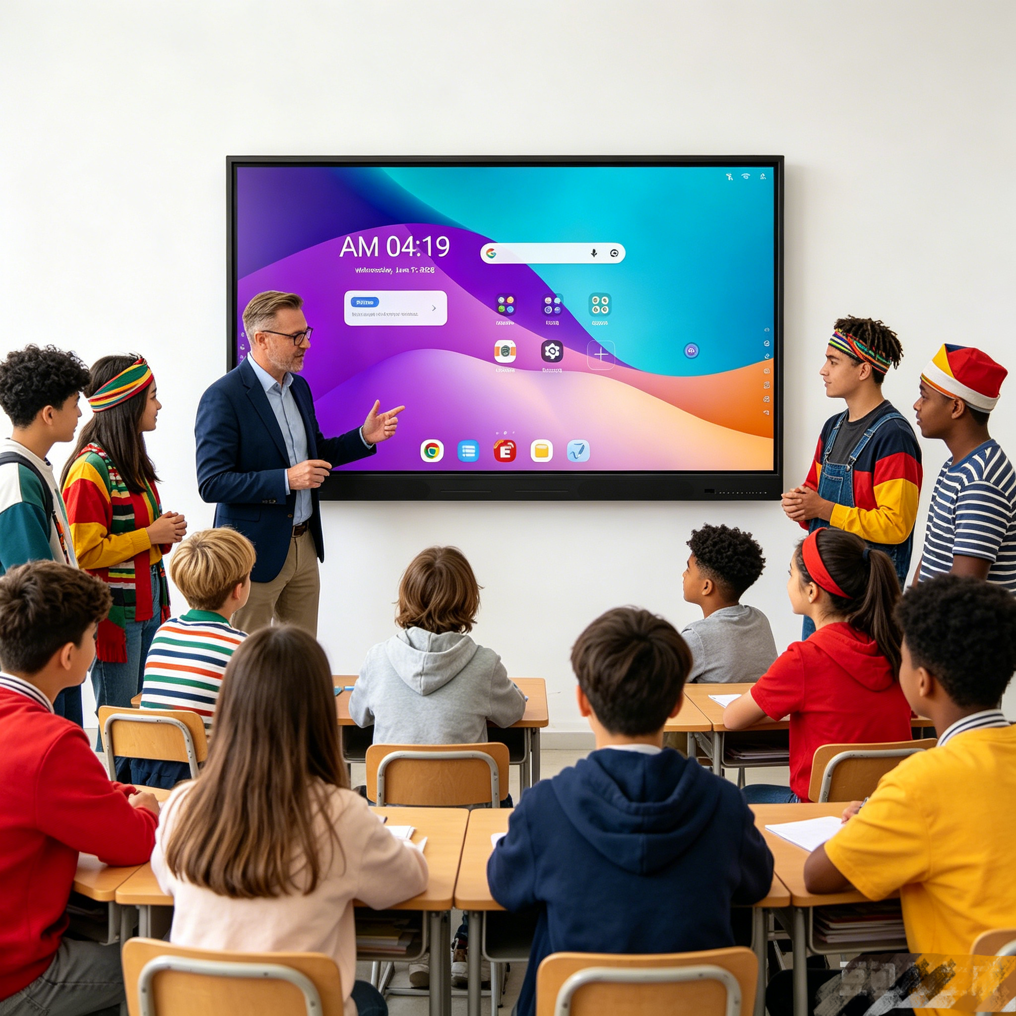 Google EDLA certified Android 16 Interactive Flat Panel Displays 65/75/86/98 inch from iBoard