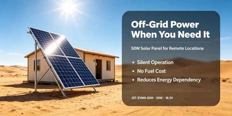 50W High‑Efficiency Solar Panel 700V System Voltage Rating Safe Off‑Grid Power