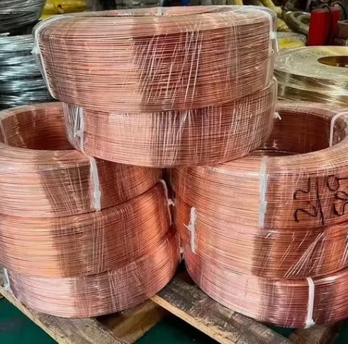 Red pure copper wire spool