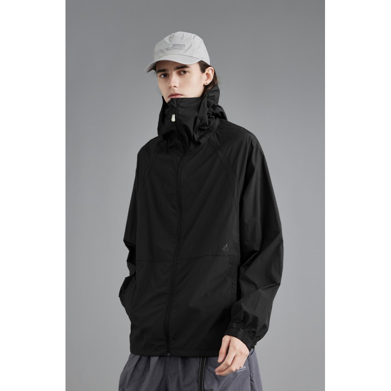 Custom UPF 50+ UV Protection Jacket 63% Polyester 37% Nylon Lightweight Windproof Sun Protection Hoodie Outdoor Custom Logo Skin Coat