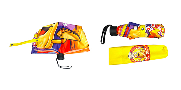 Cartoon Patterned Folding Compact Umbrellas For Singaporean