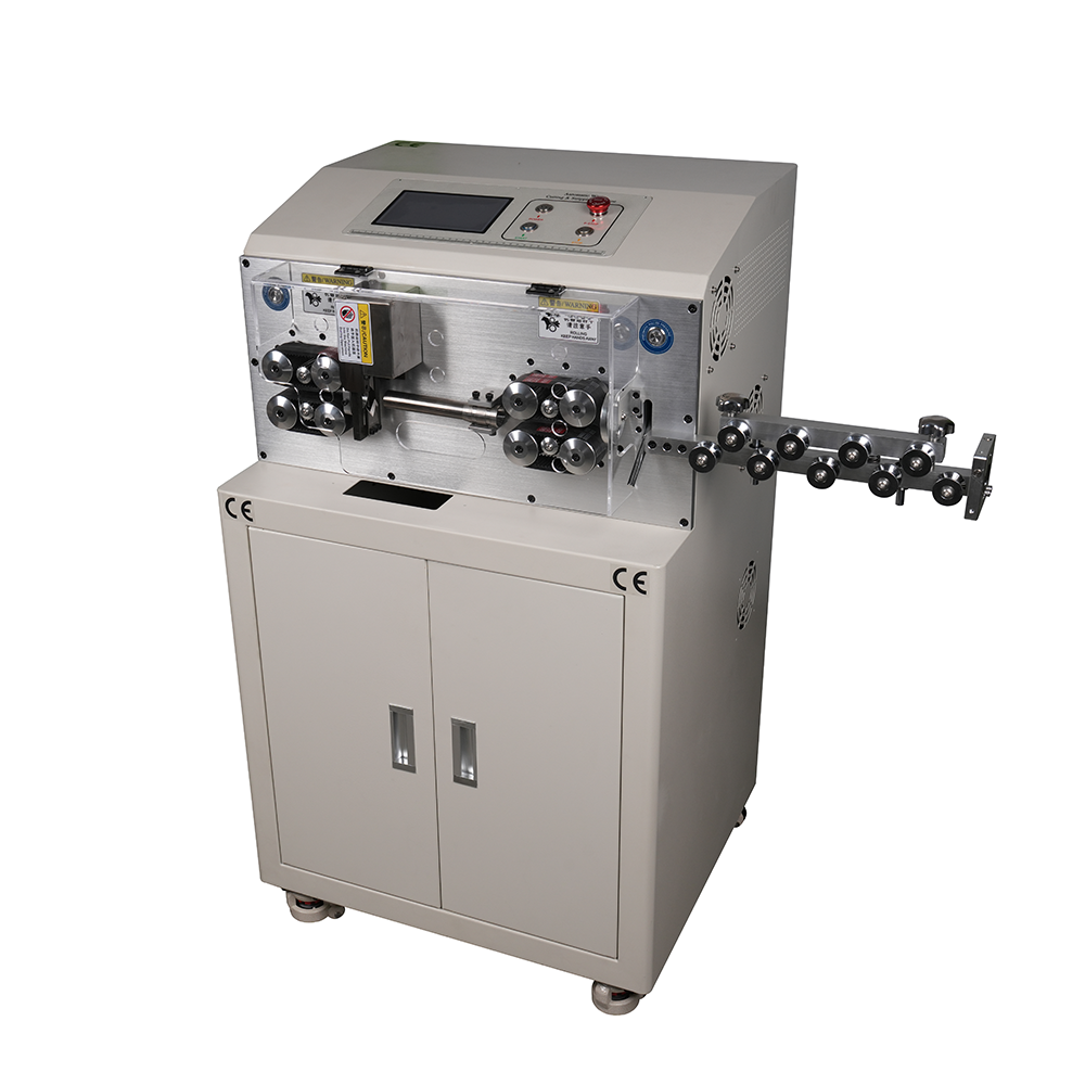 Servo Motor Lifting Conduit Touch Screen Control Wire Stripper 8 Wheels for 1.0~95mm² Wire Stripping Peeling Cutting Machine