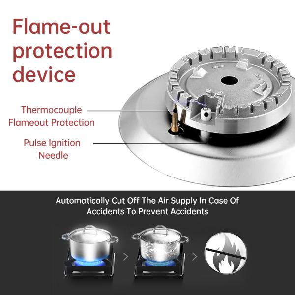 Electric Built In Gas Hob 5 Burner Stainless Steel Gas Hob