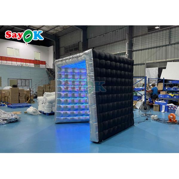 Black Oxford Cloth Inflatable Photo Booth Enclosure Loudspeaker Shape