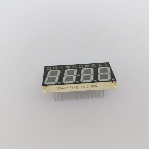 Tri-Color Status Display for AC Controllers: 4-Digit 7-Segment LED (Red/Yellow/Green)