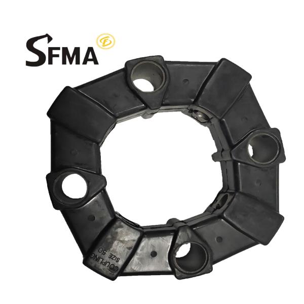 Black Rubber Hydraulic Pump 50A Excavator Coupling