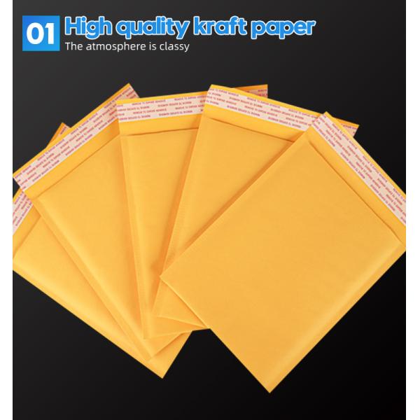 Bubble Padded Envelope Mailing Bag Kraft Paper Self-adhesive Envelope Custom Size Accepted Accept Customized Logo Printing YR005