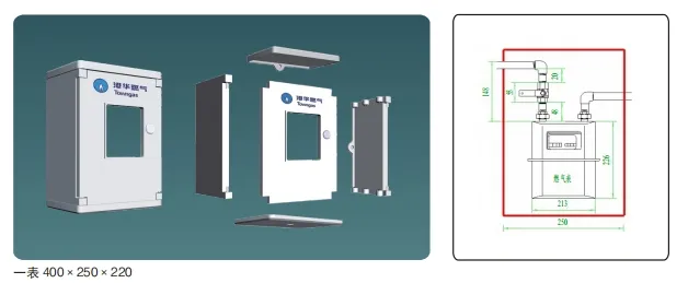 Anti-Aging SMC Single Gas Meter Box with Smooth Surface & ISO Certification