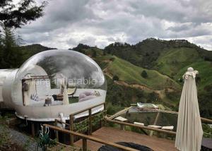 Buy cheap 5m Diameter PVC Hotel Inflatable Clear Bubble Tent With Silent Blower product