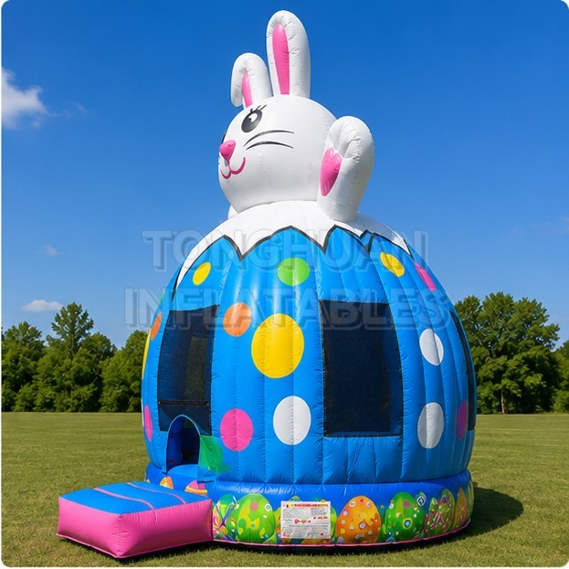 Commercial Easter Bunny Theme Inflatable Bounce House for Spring Festivals Birthday Parties Event Rentals and Family Entertainment Centers
