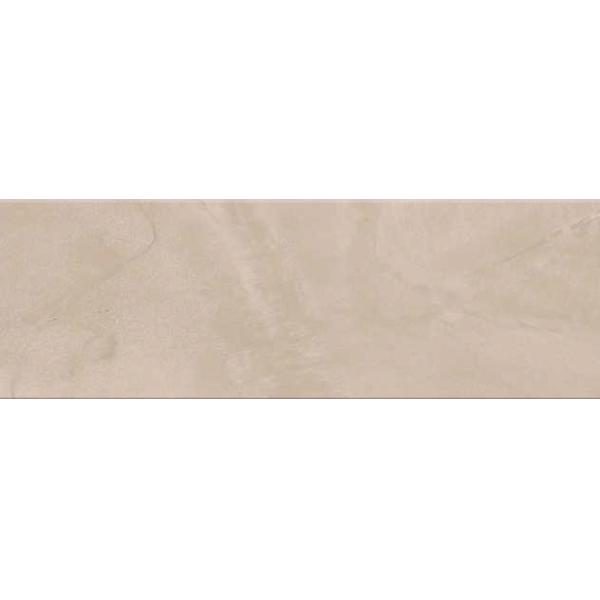 Beige Color Rectangular Ceramic Floor Tile Three Wave Pattern Acid Resistance