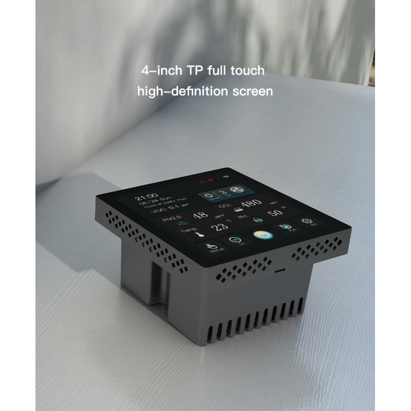 4 Inch Color Touchscreen Smart HVAC Controller With Real Time CO2 PM2.5 VOC Monitoring