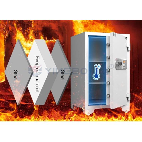 Adjustable Shelves Fireproof Safe Box Solid Steel Latches Secure Valuables Documents