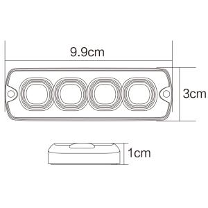 12V - 24V LED Strobe Warning Lights IP67 Side Flashing Strobe Light For Vehicle