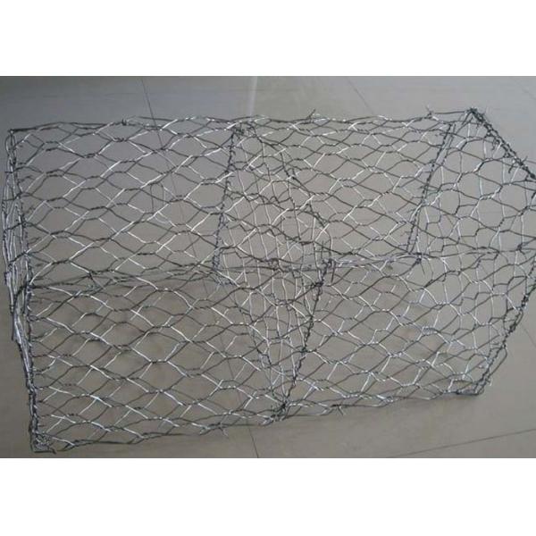 Hot Dipped Galvanized Gabion Basket , Lowes Gabion Stone Baskets
