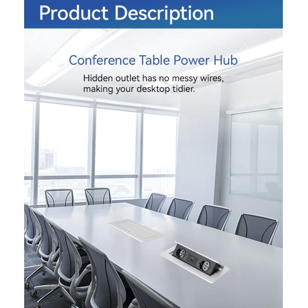 Modern Damped Pop Up Socket Box 20W USB Desk Plug Alloy faceplate