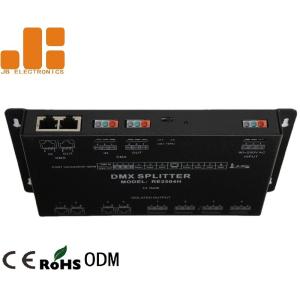 Four Channels Output DMX Signal Splitter With RJ45 / Screwless Terminal