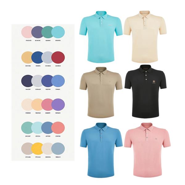 New Popular Uv-protection Quick-drying Breathable Sublimated Cotton Solid Color Uniform Golf Polo Shirt for Men Designs