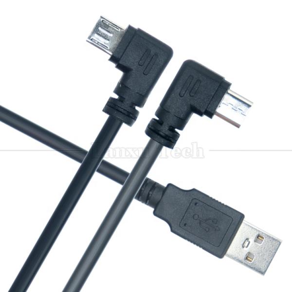 1M 2M 3M 5M Data Charging 90 Degree Right Left Up Down Angle Micro V8 USB Cable