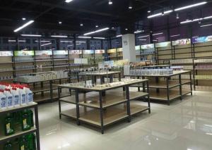 Buy cheap Disassembly Shop Wooden Retail Display Shelves With Melamine / Wood Steel Promotion Desk product