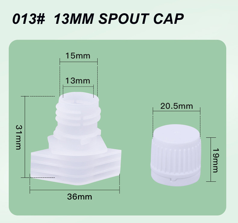 13mm Plastic Spout Cap Wear Resistant Tamper Evident Caps Recyclable High Sealing