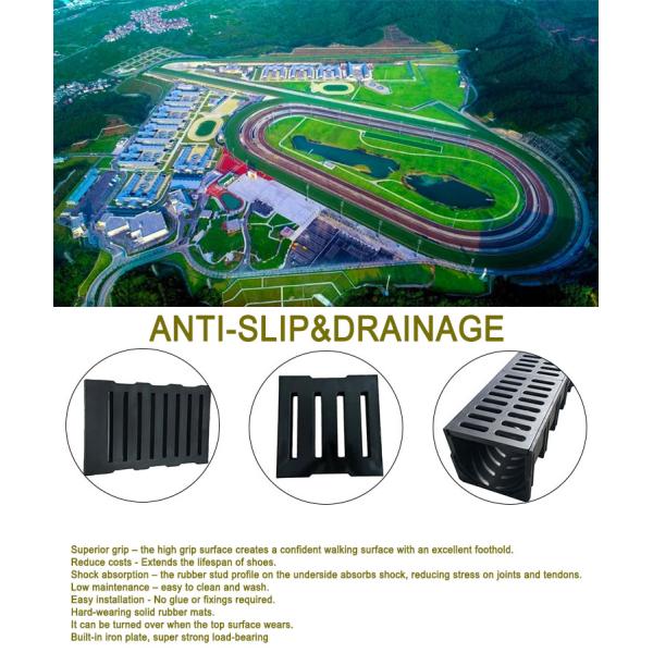 Rubber Mat With Drainage Function,600*300mm Horse Mat, Drainage Mat, Joint-Friendly, Weatherproof And Easy To Clean,