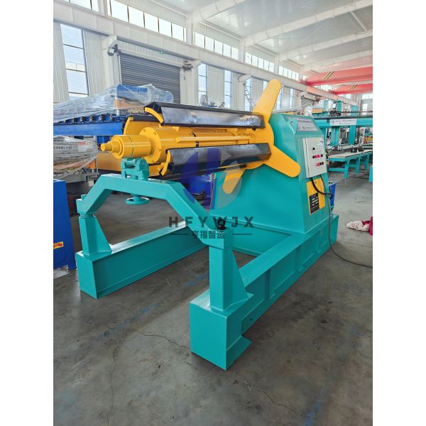 6 Ton Capacity Electric Uncoiler Machine with PLC Control System and Hydraulic Pressure for Metal Coil Unwinding