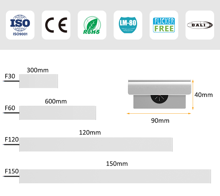 Adjustable CCT LED Linear Wall Light with Aluminum Construction for Wall-Mounted Installation