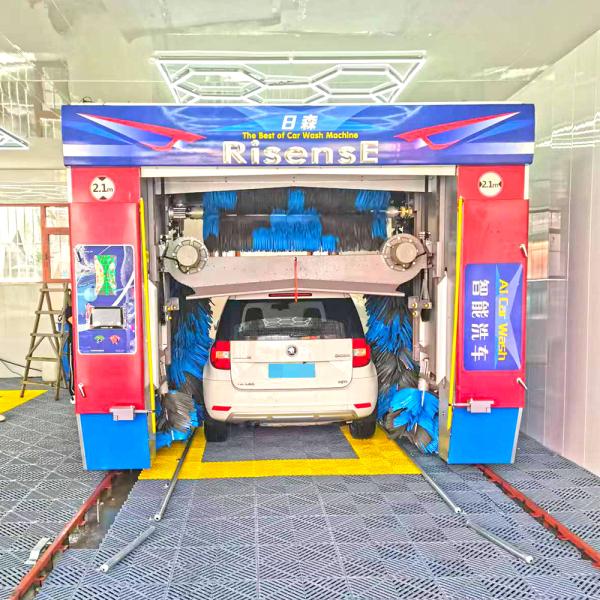 Risense 5 Brushes Full Automatic High Pressure Water Rollover Professional Automatic Car Wash Machine with air Dryer(CF-360)