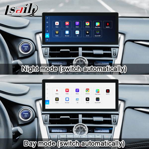 Lexus Android Screen with Wireless CarPlay & Android Auto 10.25 Inches Touchscreen for Lexus NX200T NX300H 2018-2022 SIM Card & 360 Cameras IPS