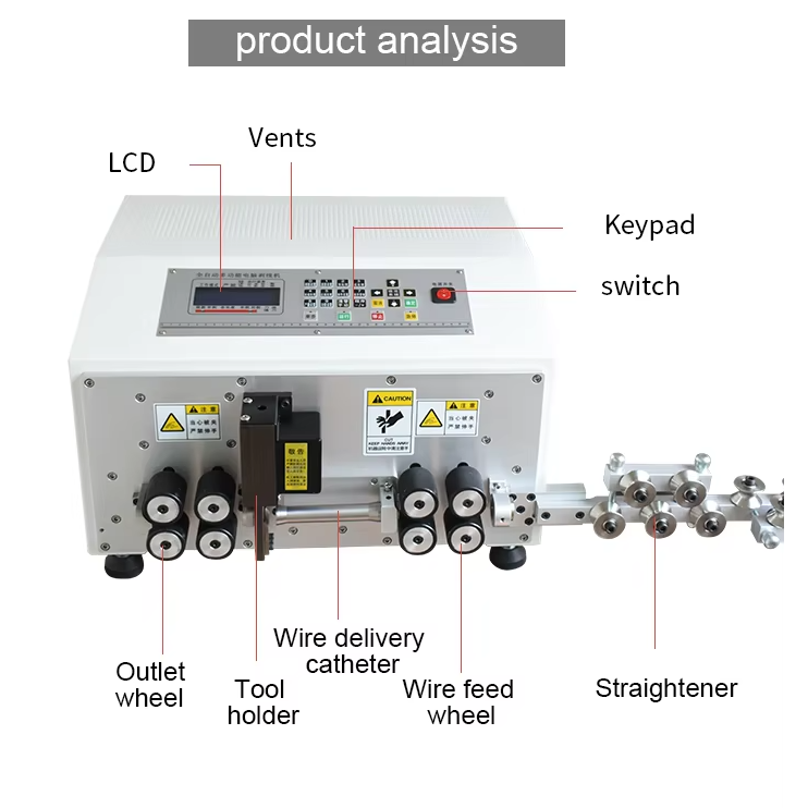 Fully Automatic Wire Cutting And Stripping Machine LCD Wire Harness Cutting Machine 1000W