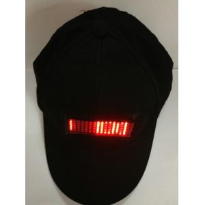 Red color multi language Scrolling LED Message sign Cap