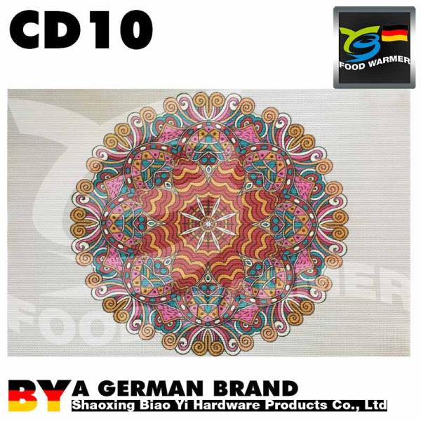 Dinner Bamboo Table Mats , Fabric Table Mats Artascopic Pattern Washable Stain Resistant
