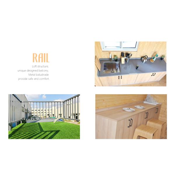 Light Steel Modular Tiny Prefab Homes With Integrated Wall Panel For Sale For Ren