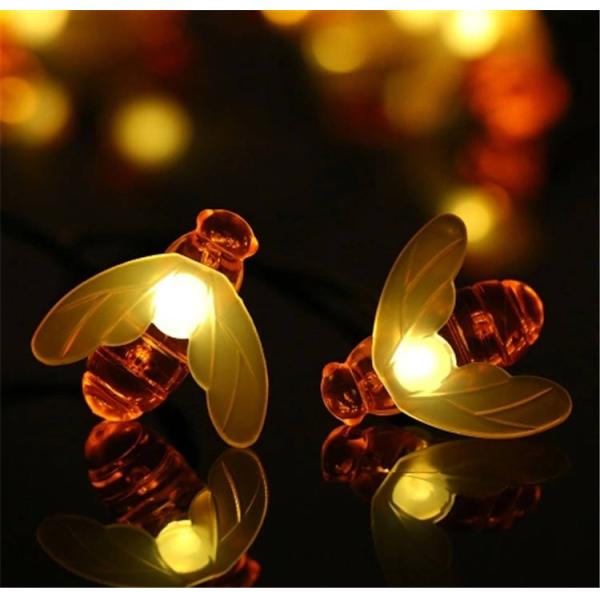 Christmas Solar Powered Bee String Lights / LP65 Bee Solar Fairy Lights