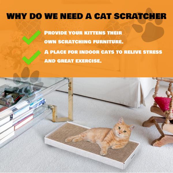 Cat Scratch Pad 3PCS Double-Sided Design Cat Cardboard Scratcher Pad Scratching Post Board