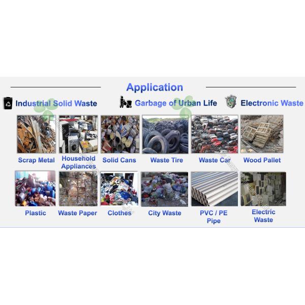 Industrial Plastic Waste Shredding Machine 2 Tons Capacity OEM Color