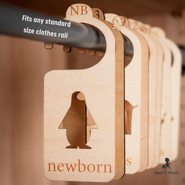 Baby Closet Dividers Double Sided Baby Nursery Size Dividers Arrange Clothes by Type or Age