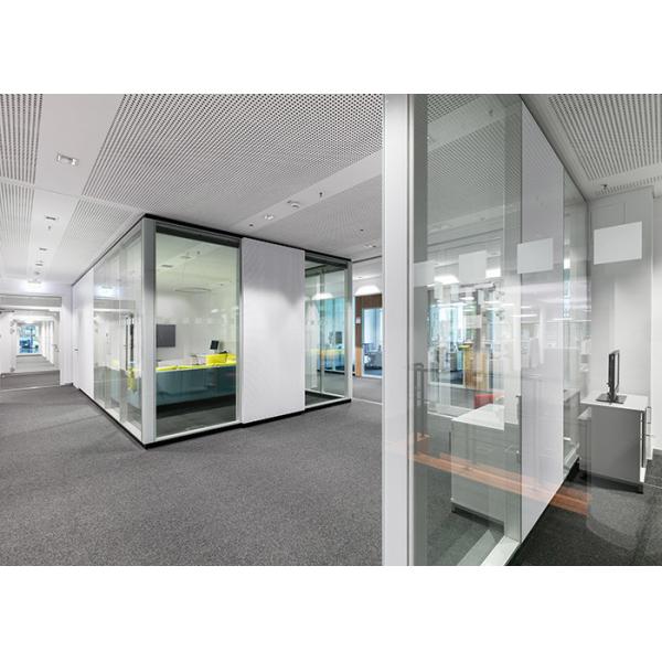 Sound Insulation 45-48db Durable Steel Keel Structure Glazed Partition Wall Easy Assembled
