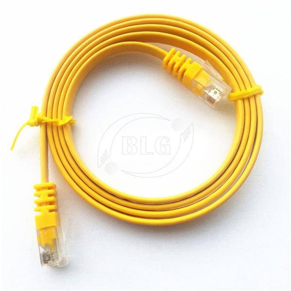 RJ45 CAT6 Flat Jumper Cable Copper 2M For PC Mac Laptop / Modem / Router / PC