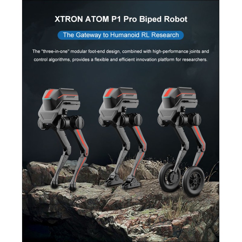 Foxtech High Quality Biped Walking Humanoid Bionic Robot Research Platform Design Algorithm with Wheels