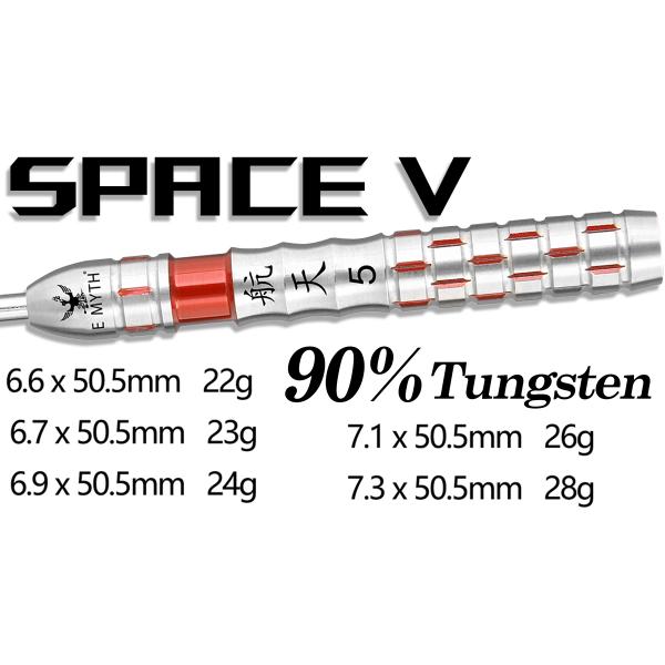 Emyth SPACE V 90% Tungsten Steel Tip Darts 22g